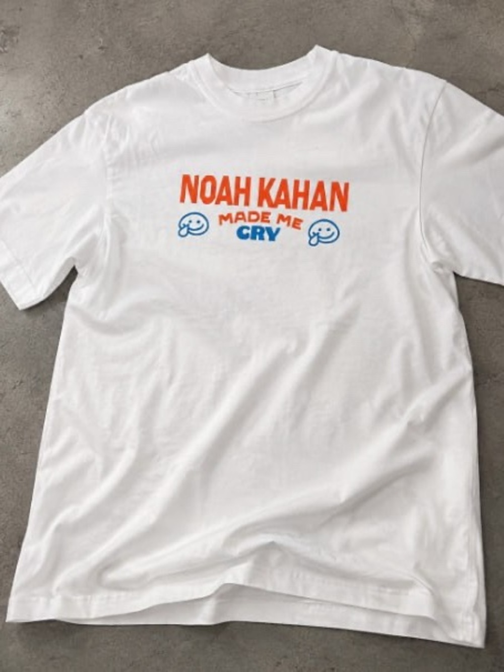 Noah Kahan "Made Me Cry" White Graphic Tee